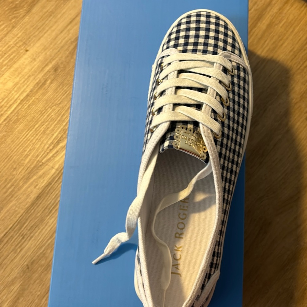 NWT Jack Rogers gingham sneakers
